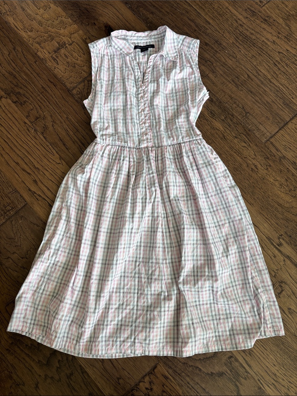French Connection Yaki Check Sleeveless Shirt Dress